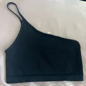 Nikibiki navy one shoulder crop top size S